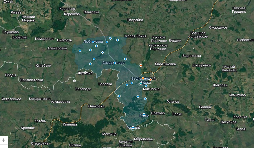 Карта по данным нейтральной стороны